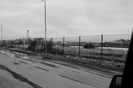 Barry, Vale of Glam, Wales 02 Feb 2024: The eastern limits of Barry dockland is the active port retaining its traditional industrial landscape. The 160 acre Dow Corning site stretches beyond it. puzzle 700627768