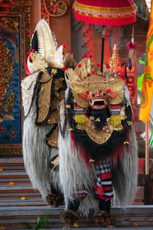 Photo for Bali, Indonesia  8 September 2022,  The performance of a Balinese "Barong dance" - Royalty Free Image