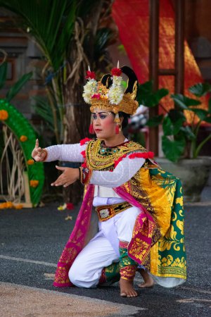Photo for Bali, Indonesia  8 September 2022,  Balinese dancers performing a "Barong dance" - Royalty Free Image