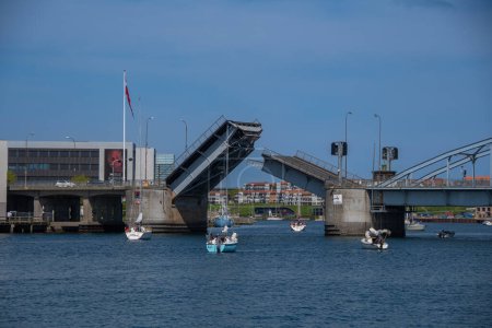 Photo for Sonderburg, Denmark  16 May 2023,  The "Kong Christian X Bro" bridge in the Danish city of Sonderborg - Royalty Free Image