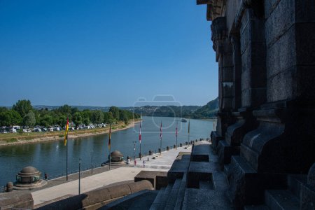 Der Blick auf das "Deutsche Eck" in Koblenz