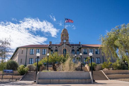 Photo for Ajo, AZ - Nov. 28, 2022: The Curley School, an historic public school building, now provides living and working space for artists and artisans. - Royalty Free Image