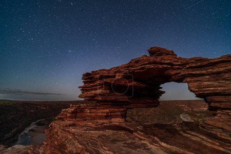 Photo for Nature's Window at night in Kalbarri National Park, Western Australia. - Royalty Free Image