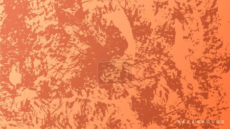 Illustration for Orange background on cement floor texture. Scratch grunge urban - Royalty Free Image
