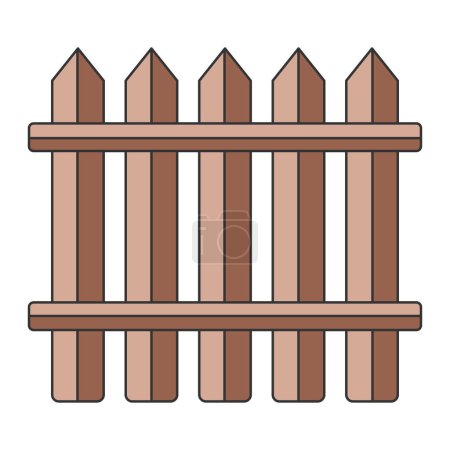 Illustration for Fence icons set isolated on white background - Royalty Free Image