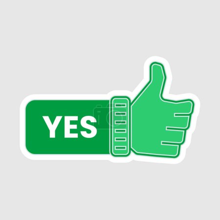 Do's symbol in flat style. Positive yes mark