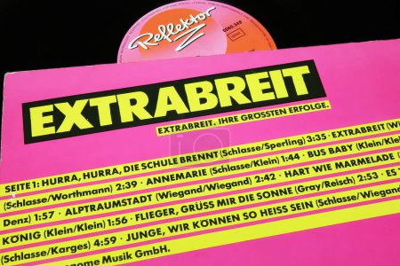 Photo for Viersen, Germany - May 9. 2023: Closeup of german NDW Extrabreit band vinyl record album cover from 80s - Royalty Free Image