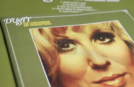 Photo for Viersen, Germany - January 9. 2024: Closeup of british soul singer Dusty Springfield record cover in Memphis from 1969 - Royalty Free Image