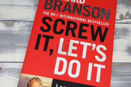 Photo for Viersen, Germany - January 9. 2024: Closeup of Richard Branson book cover Screw it, let s do it - Royalty Free Image