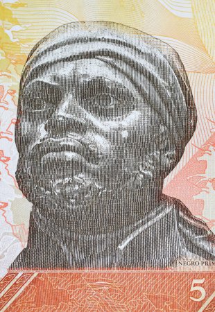Téléchargez les photos : Portrait de Pedro Camejo Negro Primero sur le Venezuela Bolivar billet en monnaie (focus sur le centre) - en image libre de droit