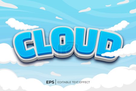 Illustration for A blue sky with clouds and the text is edited. - Royalty Free Image