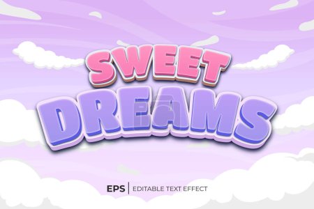 Illustration for A purple background with the word sweet dreams on it. - Royalty Free Image