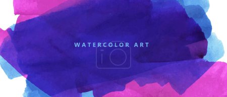 Modern abstract colorful  frame, background, card, texture. Watercolor brush strokes, place for text.