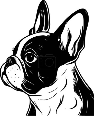 Ilustración de Bulldog francés - logotipo vectorial de alta calidad - ilustración vectorial ideal para gráfico camiseta - Imagen libre de derechos