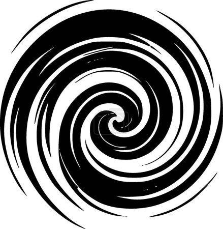 Ilustración de Remolinos - icono aislado en blanco y negro - ilustración vectorial - Imagen libre de derechos