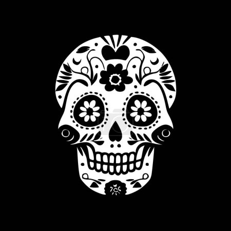Cráneo de azúcar - logotipo vectorial de alta calidad - ilustración vectorial ideal para el gráfico de camisetas