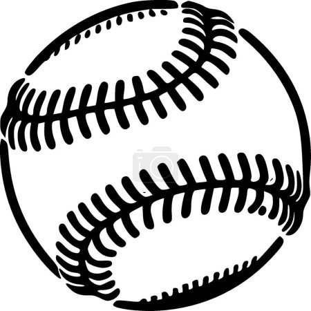 Illustration for Baseball - minimalist and flat logo - vector illustration - Royalty Free Image