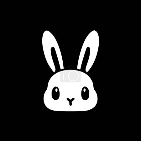 Illustration for Bunny face - minimalist and simple silhouette - vector illustration - Royalty Free Image