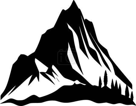 Téléchargez les illustrations : Montagne - logo vectoriel de haute qualité - illustration vectorielle idéale pour t-shirt graphique - en licence libre de droit