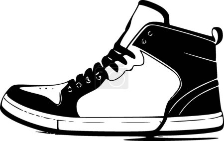 Ilustración de Zapatillas de deporte - silueta minimalista y simple - ilustración vectorial - Imagen libre de derechos