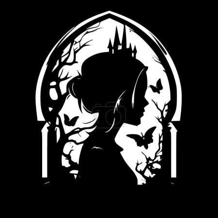 Illustration for Gothic - minimalist and simple silhouette - vector illustration - Royalty Free Image
