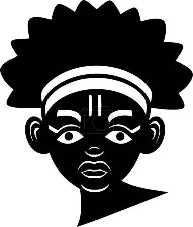 Illustration for African - minimalist and simple silhouette - vector illustration - Royalty Free Image