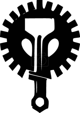 Ilustración de Metal - logo minimalista y plano - ilustración vectorial - Imagen libre de derechos
