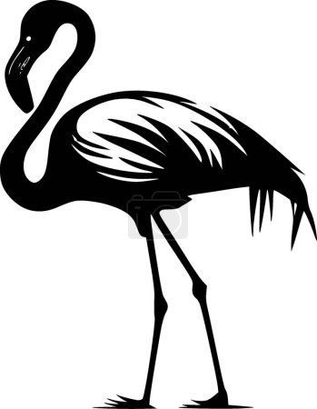 Illustration for Flamingo - minimalist and flat logo - vector illustration - Royalty Free Image