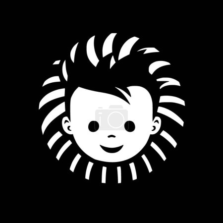 Ilustración de Bebé - silueta minimalista y simple - ilustración vectorial - Imagen libre de derechos
