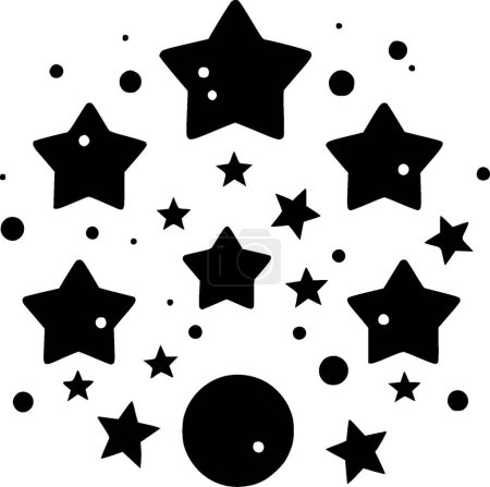 Ilustración de Estrellas - logo minimalista y plano - ilustración vectorial - Imagen libre de derechos