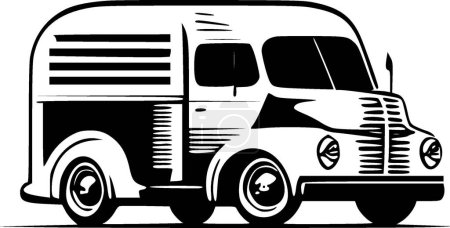 Illustration for Vintage truck - high quality vector logo - vector illustration ideal for t-shirt graphic - Royalty Free Image