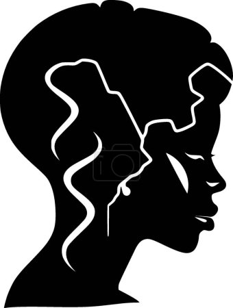 Illustration for African - minimalist and simple silhouette - vector illustration - Royalty Free Image