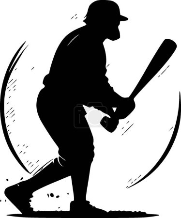 Illustration for Baseball - minimalist and simple silhouette - vector illustration - Royalty Free Image