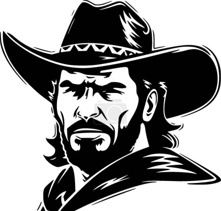 Ilustración de Cowboy - logotipo vectorial de alta calidad - ilustración vectorial ideal para el gráfico de la camiseta - Imagen libre de derechos