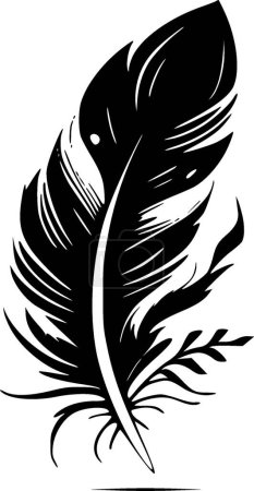 Illustration for Feathers - minimalist and simple silhouette - vector illustration - Royalty Free Image