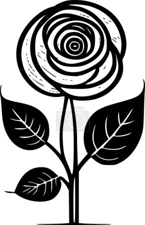 Ilustración de Flores laminadas - logotipo vectorial de alta calidad - ilustración vectorial ideal para el gráfico de camisetas - Imagen libre de derechos