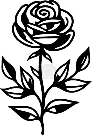 Ilustración de Rosas - logo minimalista y plano - ilustración vectorial - Imagen libre de derechos
