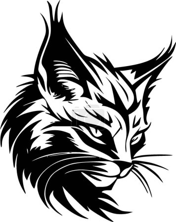 Ilustración de Wildcat - logo minimalista y plano - ilustración vectorial - Imagen libre de derechos
