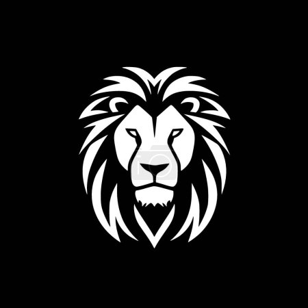 Illustration for Lion - minimalist and flat logo - vector illustration - Royalty Free Image