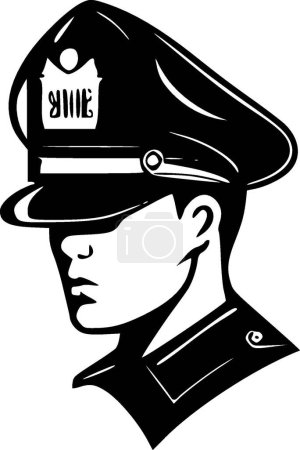 Illustration for Police - minimalist and simple silhouette - vector illustration - Royalty Free Image