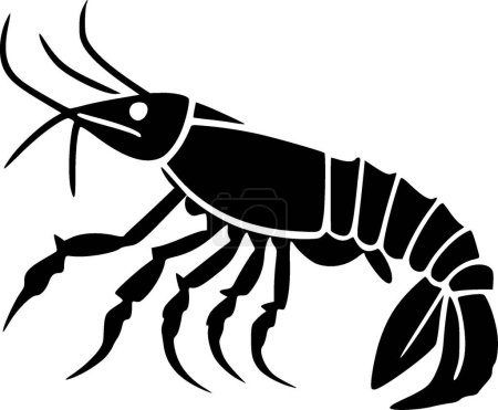 Crawfish - logo minimaliste et plat - illustration vectorielle