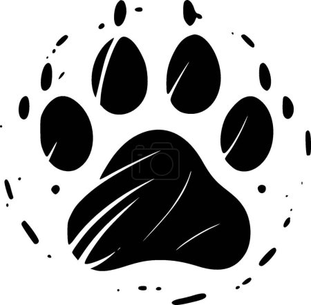 Illustration for Paw - minimalist and simple silhouette - vector illustration - Royalty Free Image