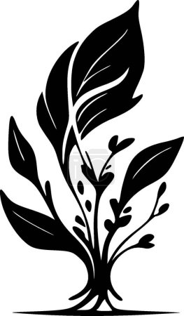 Téléchargez les illustrations : Flourish - illustration vectorielle en noir et blanc - en licence libre de droit