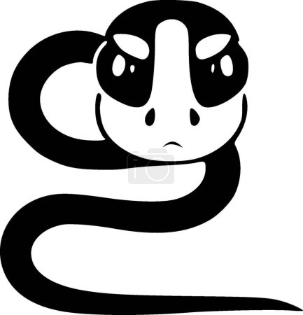 Illustration for Snake - minimalist and flat logo - vector illustration - Royalty Free Image