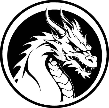 Téléchargez les illustrations : Dragon - logo vectoriel de haute qualité - illustration vectorielle idéale pour t-shirt graphique - en licence libre de droit