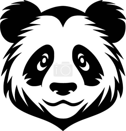 Illustration for Panda - minimalist and flat logo - vector illustration - Royalty Free Image