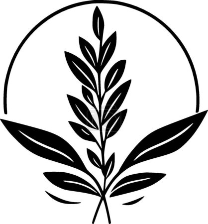 Illustration for Lavender - minimalist and flat logo - vector illustration - Royalty Free Image