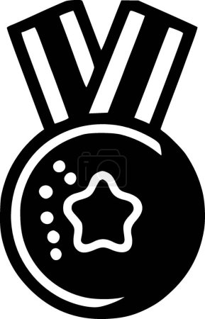 Illustration for Medal - minimalist and simple silhouette - vector illustration - Royalty Free Image