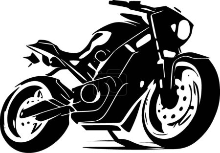 Motocicleta - silueta minimalista y simple - ilustración vectorial