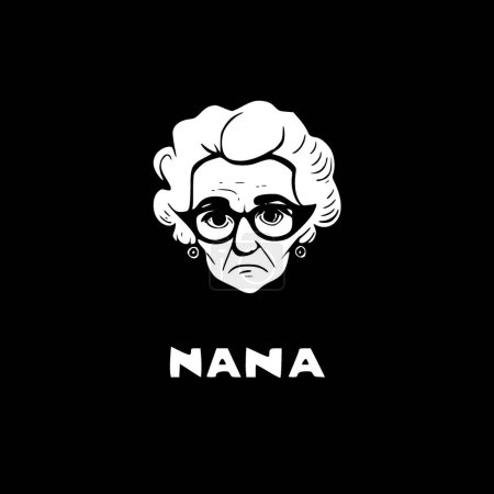 Illustration for Nana - minimalist and simple silhouette - vector illustration - Royalty Free Image